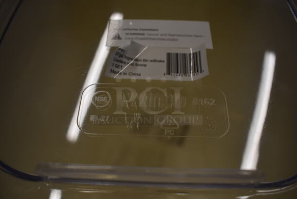 BRAND NEW IN BOX! Winco White Poly Ingredient Bin on Commercial Casters. 15.5x29.5x28 - Image 11 of 12