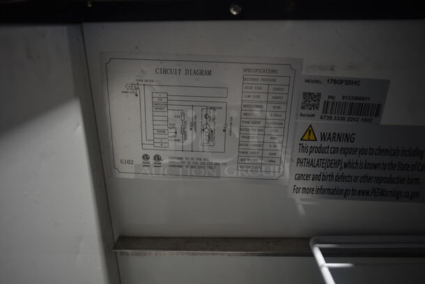 Avantco 178GF25HC Stainless Steel Commercial Back Bar Bottle Cooler w/ Sliding Lid. 115 Volts, 1 Phase. Tested and Powers On But Does Not Get Cold
 - Image 5 of 5