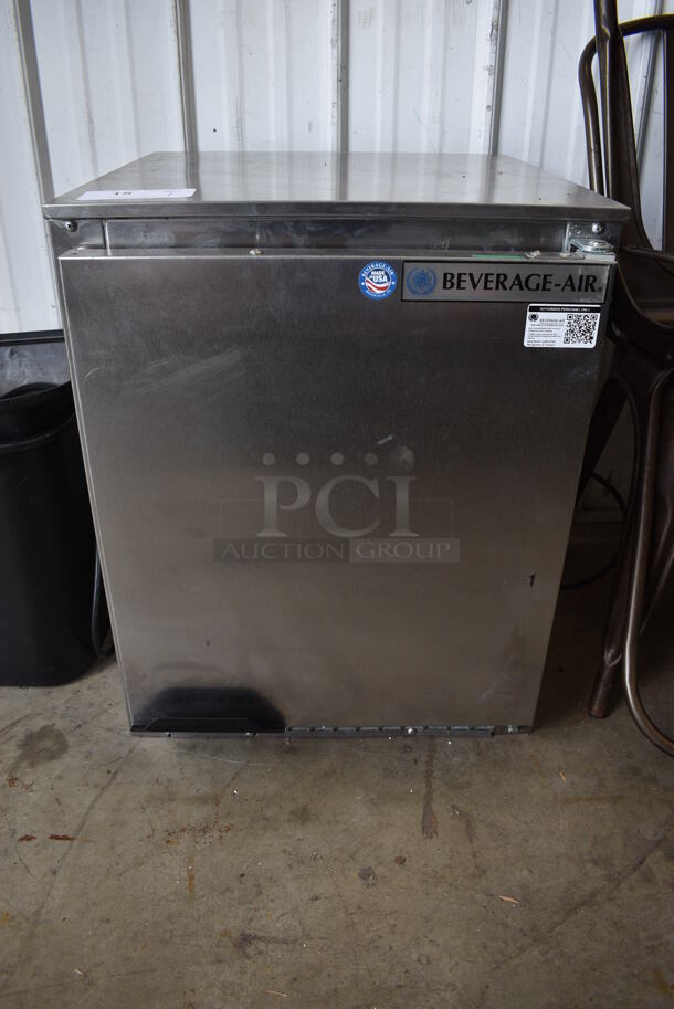 Beverage Air Model UCR20Y-141 Stainless Steel Commercial Single Door Undercounter Cooler. 115 Volts, 1 Phase. 20x22x25. Tested and Working!