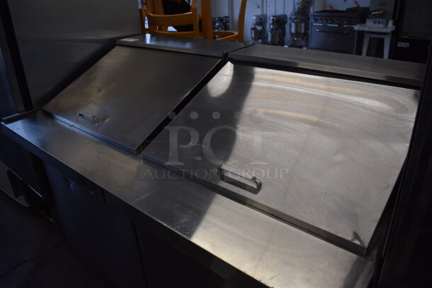 2016 Migali C-SP60-24BT Stainless Steel Commercial Sandwich Salad Prep Table Bain Marie Mega Top on Commercial Casters. 115 Volts, 1 Phase. 60.5x34x47. Tested and Powers On But Temps at 55 Degrees - Image 4 of 9