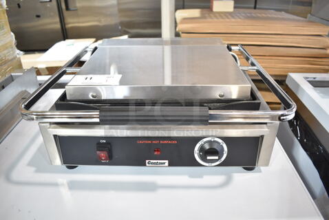 BRAND NEW! Centaur ABSGM Stainless Steel Commercial Countertop Double Panini Press Sandwich Grill. 120 Volts, 1 Phase. Tested and Working!