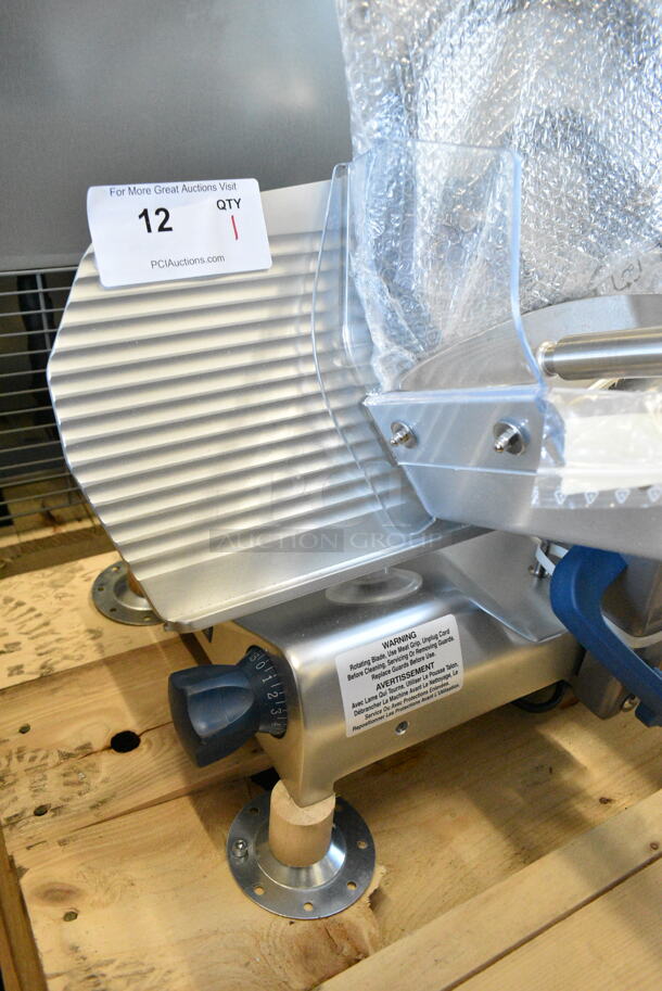 BRAND NEW SCRATCH AND DENT! 2023 Edlund EDV-12 Metal Commercial Countertop Meat Slicer. 120 Volts, 1 Phase. Tested and Powers On But Parts Do Not Move - Image 4 of 8