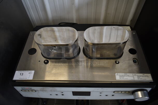 2018 Schaerer Barista Metal Commercial Countertop 2 Group Espresso Machine w/ 2 Hoppers and 2 Steam Wands. 208/240 Volts, 1 Phase. - Image 2 of 6