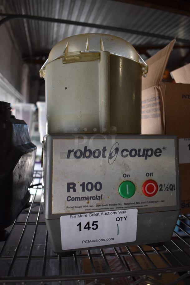 Robot Coupe R100 Metal Commercial Countertop 2.5 Quart Food Processor w/ Poly Bowl, Lid and S Blade. 120 Volts, 1 Phase. 7.5x11x13. Tested and Does Not Power On - Image 6 of 7