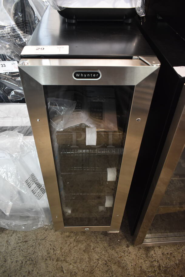 BRAND NEW SCRATCH AND DENT! Whynter BBR-638SB 12" Built In 60 Can Beverage Cooler Merchandiser with Lock, Stainless Steel. 115 Volts, 1 Phase. Tested and Working! - Image 1 of 6