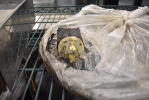 ALL ONE MONEY! Lot of Cast Iron/Metal Circular Trays, Brew Basket. Electrical Plug, Aluminum Pan AND MORE! Does Not Include Metro Shelf. - Image 2 of 3