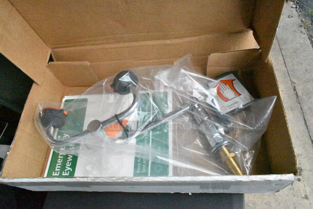 BRAND NEW SCRATCH AND DENT! 436G1775 Guardian Equipment G1775 Right Hand Deck Mounted Eye and Face Wash Station with 90 Degree Swivel. May Be Missing Pieces.  - Image 2 of 3