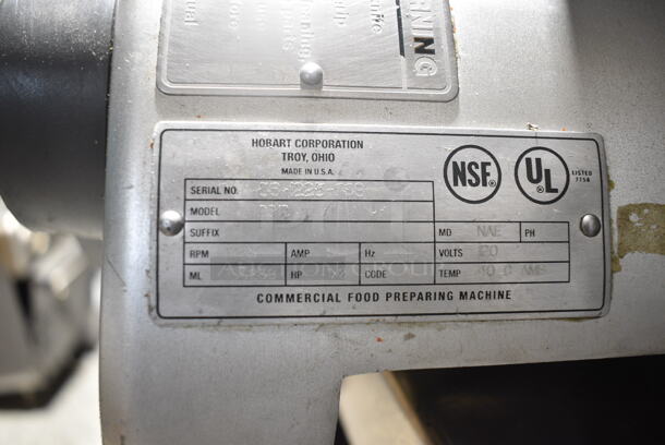 Hobart 2812 Stainless Steel Commercial Countertop Meat Slicer. 115 Volts, 1 Phase. Tested and Working!  - Image 5 of 6