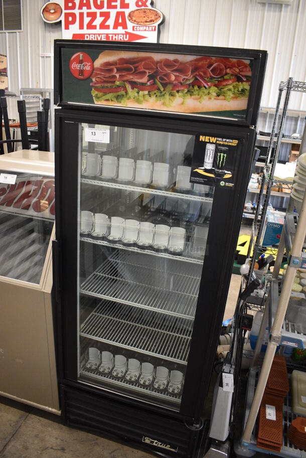 True Model GEM-26 Metal Commercial Single Door Reach In Cooler Merchandiser w/ Poly Coated Racks. 115 Volts, 1 Phase. 30x31x79. Tested and Working! - Image 2 of 5