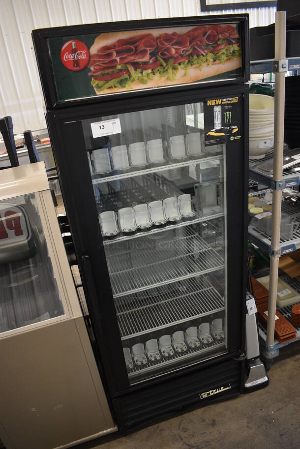 True Model GEM-26 Metal Commercial Single Door Reach In Cooler Merchandiser w/ Poly Coated Racks. 115 Volts, 1 Phase. 30x31x79. Tested and Working! - Image 3 of 5