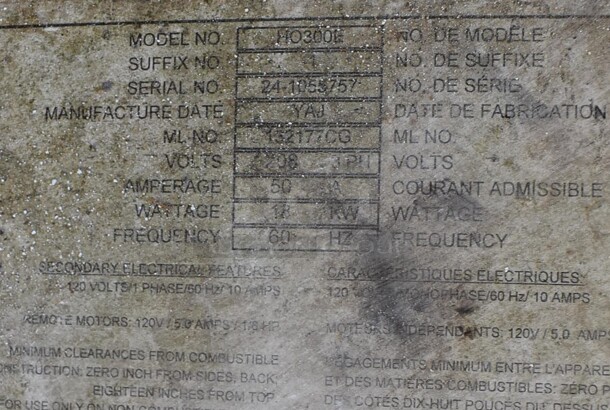 Hobart HO300E Stainless Steel Commercial Floor Style Electric Powered Mini Rotating Rack Oven on HPC800 2 Door Proofer w/ Commercial Casters. 208 Volts, 3 Phase. 48x38x82 - Image 8 of 8