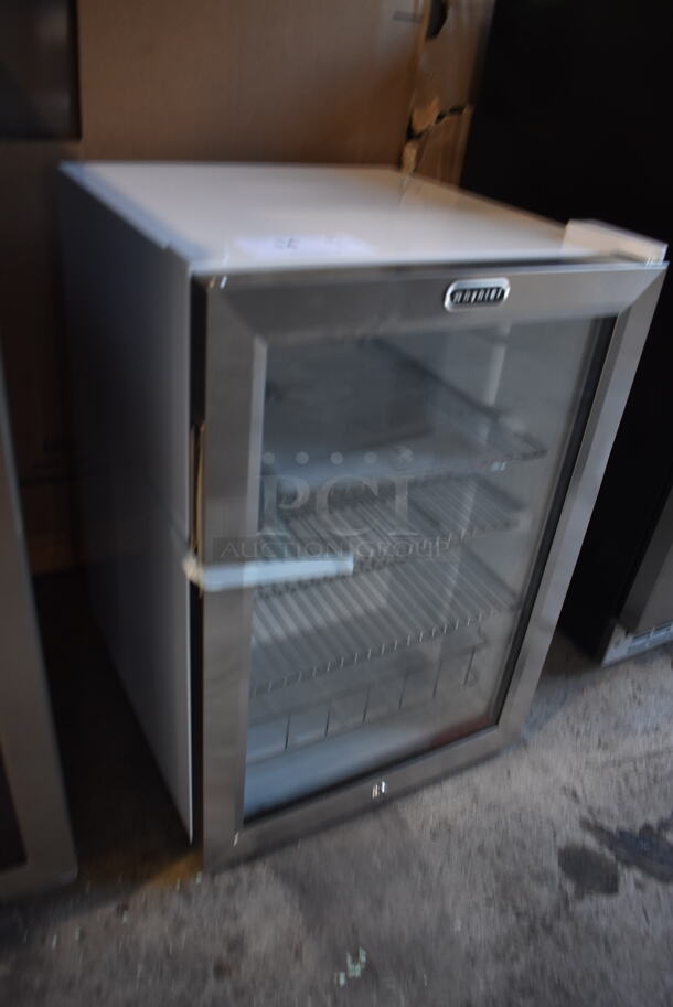 BRAND NEW SCRATCH AND DENT! Whynter BR-091WS Countertop Electric Powered Reach-In Display Glass Door Freezer With Stainless Steel Trim And Slide Out Wire Shelves. 115V/1 Phase Tested and Working! - Image 2 of 4