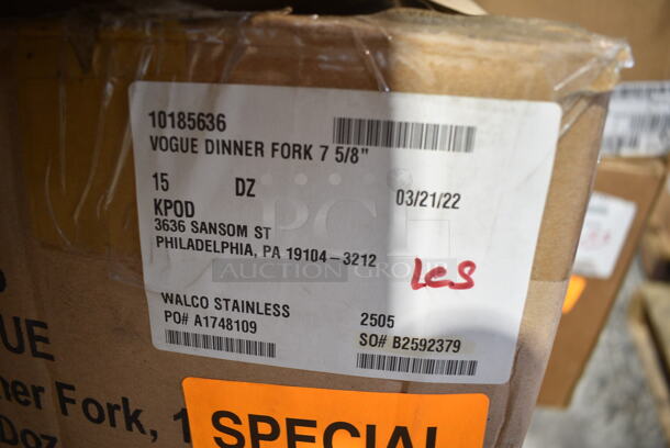 PALLET LOT of 37 BRAND NEW Boxes Including Vollrath 741101DW 11 qt Drop In Soup Warmer w/ Thermostatic Controls, World Tableware 407 030 Calais 7 1/8" 18/8 Stainless Steel Extra Heavy Weight Utility / Dessert Fork, Henny Penny 19502 Fryer Basket Handle, Walco 2505 Vogue Dinner Forks, Winco CMM-20 20 oz Moscow Mule Mug, Carlisle Black Dolly, Oneida Hallmark Place Knives, 2 Box Arcoroc C8303 Perfection 15 Oz. Stemless Wine Glass, PPRN76 Double Opening Newsprint Bags, Tablecraft 10291535 Salt Pepper Shakers, Mundial W5691-4 Pizza Cutters, Steelite 7194TM073 6-1/2" Plates, Winco ALRK-20-CV Cover Bun Pan Rack, MB204 Allessandria Dessert Forks, 4 Box GET P-4050-CL Beverage Pitchers, 4210-100-25WDL Containers, Taste White Dipper Tasters, Steelite 11070575 Taster Dip, Smart Bowl Bottle Set, 2 Purple Poly Bins w/ Lids, C8303A Perfection 15 oz Glasses, XLXS Guardian Series Pre Stir 368mm x 450m. 37 Times Your Bid! - Image 5 of 12