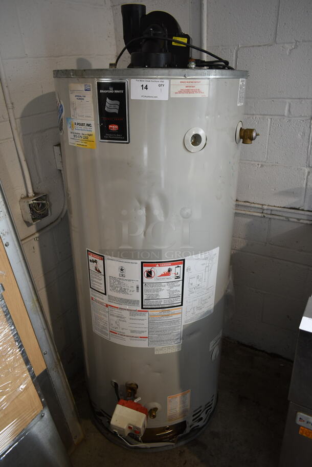 Bradford White M2TW75T6SX Metal Commercial Liquid Propane Gas Powered Automatic Storage Water Heater. - Image 1 of 5
