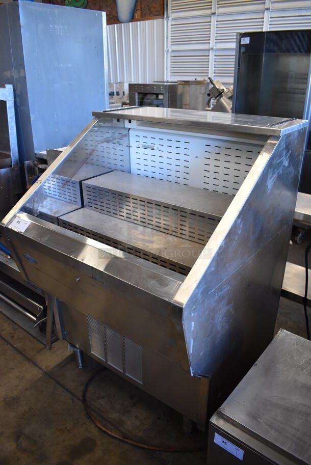 Federal RSS3SC-2B Stainless Steel Commercial Floor Style Open Grab N Go Merchandiser. 120 Volts, 1 Phase. 36.5x34.5x51. Tested and Powers On But Does Not Get Cold
