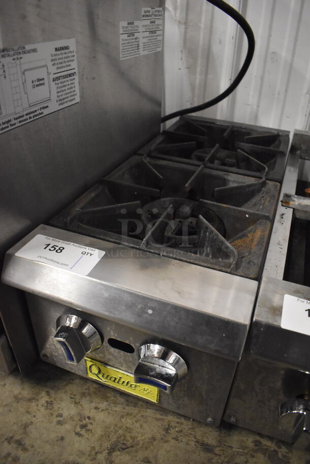Qualite Stainless Steel Commercial Countertop Natural Gas Powered 2 Burner Range. 12x29x10 - Image 2 of 4