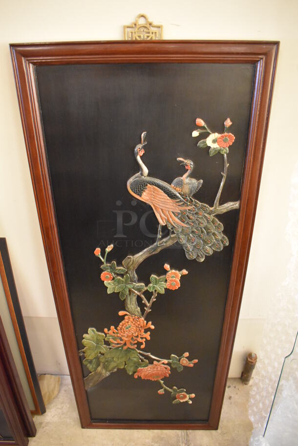 Framed Picture of Birds in Asian Style. Goes GREAT w/ Lots 25-26, 28! - Image 1 of 6