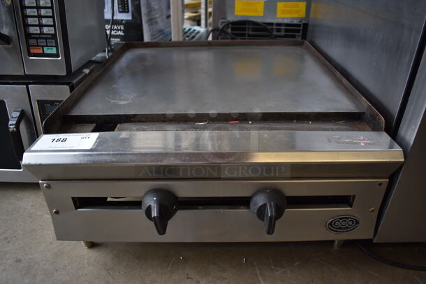 Dynamic Cooking Systems Stainless Steel Commercial Countertop Natural Gas Powered Flat Top Griddle. 24x27x12.5