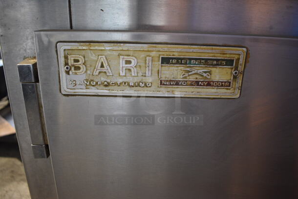 Bari Stainless Steel Commercial Pizza Prep Table w/ Oversized Stone Cutting Board and Extra Lid on Commercial Casters. 51x36x42. Cannot Test Due To Cut Cord - Image 8 of 8