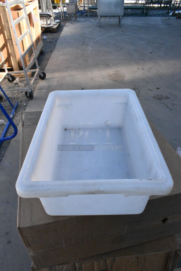 2 White Poly Ingredient Bin w/ Contents Including Muffin Baking Pans and Bins. Does Not Include Shelving Unit. 2 Times Your Bid! - Image 5 of 12