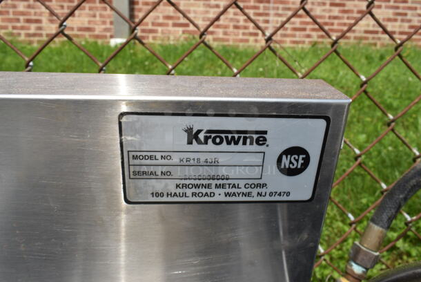 Krowne KR18-43R Stainless Steel 3 Bay Sink w/ Left Side Drain Board, Faucet, Handles and 2 Legs. Bays 10x9 - Image 4 of 4