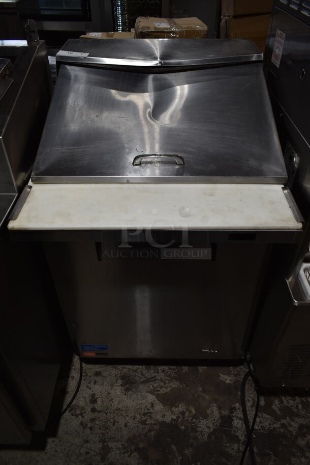 Turbo Air MST-28-12-N Stainless Steel Commercial Sandwich Salad Prep Table Bain Marie Mega Top on Commercial Casters. 115 Volts, 1 Phase. Tested and Working!