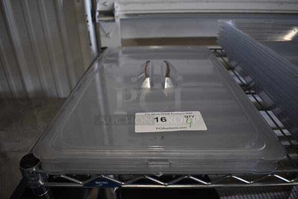 ALL ONE MONEY! Lot of 4 Clear Poly Full Size Drop In Bin Lids - Image 1 of 2