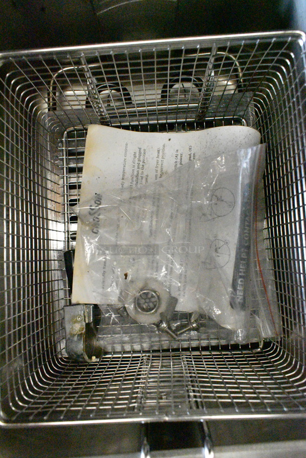 BRAND NEW SCRATCH AND DENT! 2024 Crosson EF-6V-2 Stainless Steel Commercial Countertop Electric Powered Single Bay Fryer w/ Fry Basket. 120 Volts, 1 Phase. - Image 5 of 7
