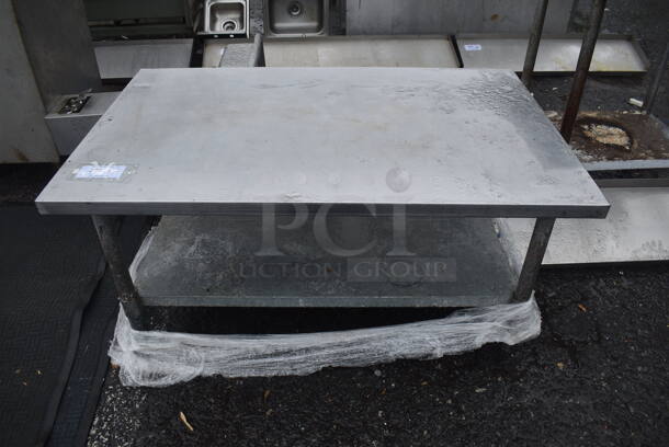 Stainless Steel Equipment Stand w/ Metal Under Shelf. 48x30x23