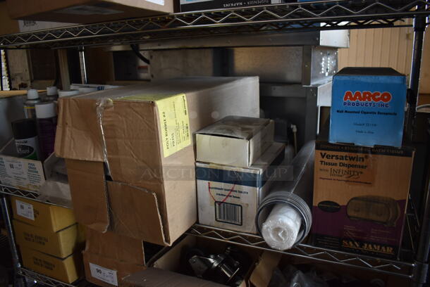 ALL ONE MONEY! Tier Lot of Various Items Including Cleaners, Envelopes and Wall Mounted Cigarette Receptacle - Image 2 of 12