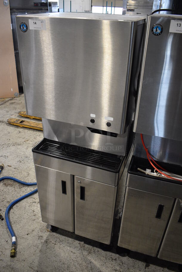 2016 Hoshizaki DCM-500BAH Stainless Steel Commercial Ice Maker and Dispenser on Hoshizaki SD-500 Cabinet Stand. 115-120 Volts, 1 Phase. 26x23x73 - Image 2 of 7
