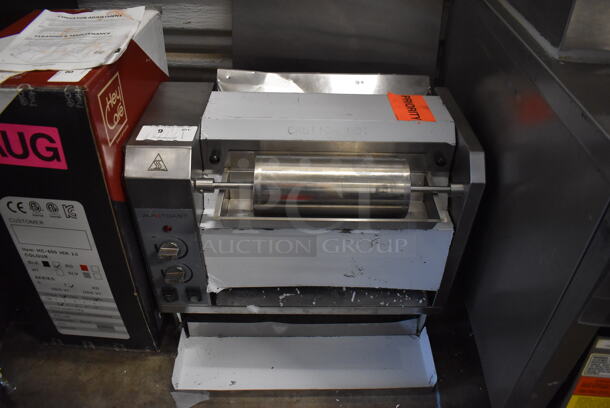 BRAND NEW SCRATCH AND DENT! AvaToast BT18H Stainless Steel Commercial Countertop Vertical Contact Conveyor Bun Toaster. 208/240 Volts, 1 Phase. 25x17x21. Tested and Working!