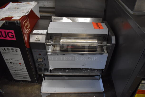 BRAND NEW SCRATCH AND DENT! AvaToast BT18H Stainless Steel Commercial Countertop Vertical Contact Conveyor Bun Toaster. 208/240 Volts, 1 Phase. 25x17x21. Tested and Working! - Image 1 of 6