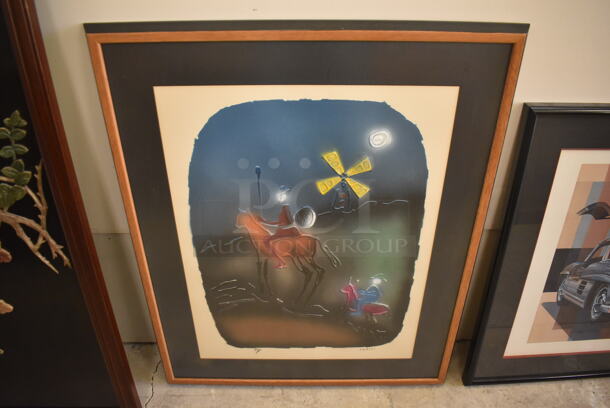 Framed SIGNED Picture of Don Quixote by Jean Claude Farhi. - Image 1 of 8