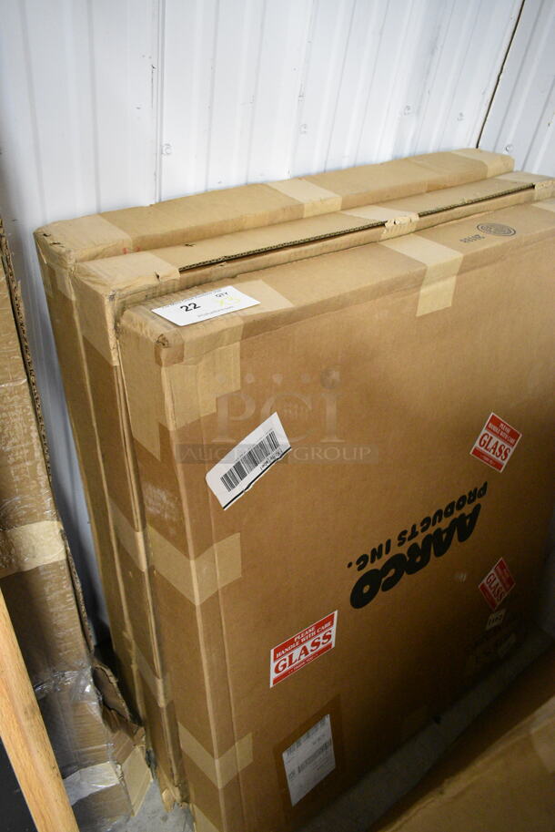 3 BRAND NEW SCRATCH AND DENT! Aarco DCC3630RS Aluminum Bulletin Board 30"W X 36"H Enclosed. 3 Times Your Bid! - Image 2 of 5