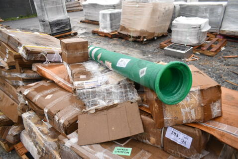 5 BRAND NEW SCRATCH AND DENT! Items Including 03-747FG Cortina EZ Grab 45" Forest Green Flared Post Delineator with 10 lb. Base and Reflective Bands 03-747FGRBC, Carlisle 5400718 Mingle 7" Smoke Round Melamine Bread and Butter Plate - 12/Case, 164STS1000 Lancaster Table & Seating 10" Cast Iron Table Base Spider, 4070KB6IN Choice 6" Deep Espresso Knock Box, 164R56BK Lancaster Table & Seating 36" Black Metal Crowd Control / Guidance Stanchion with 78" Retractable Belt. 5 Times Your Bid! May Be Missing Pieces. 