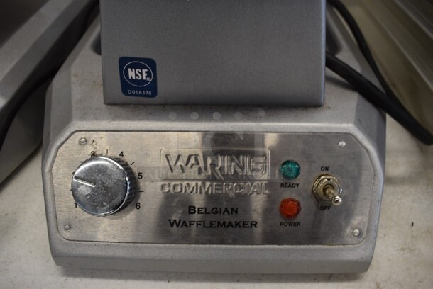 Waring Model WW180 Stainless Steel Commercial Countertop Belgian Waffle Maker. 120 Volts, 1 Phase. 10x17.5x9.5. Tested and Working! - Image 4 of 6