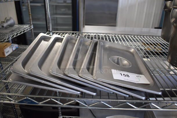 7 Stainless Steel 1/3 Size Drop In Bin Lids. 7 Times Your Bid!