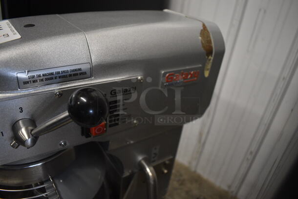 BRAND NEW! Galaxy GMIX10 Metal Commercial 10 Quart Planetary Dough Mixer w/ Stainless Steel Mixing Bowl, Bowl Guard, Balloon Whisk, Dough Hook and Paddle Attachments. 110 Volts, 1 Phase. 15x18x28. Tested and Working! - Image 3 of 9