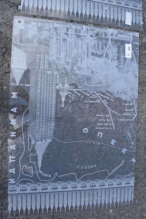 2 Clear Poly Panes w/ Maps. 2 Times Your Bid! - Image 2 of 4