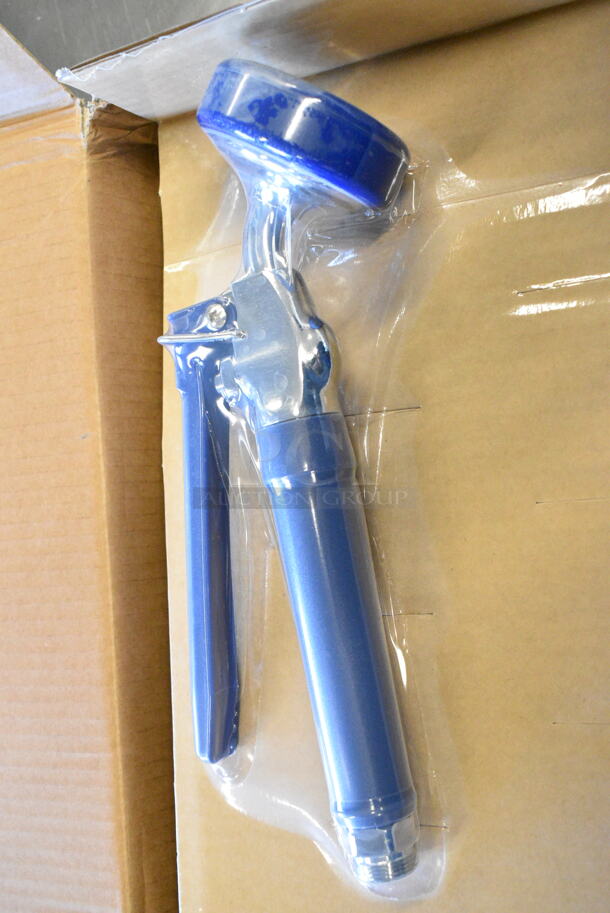 BRAND NEW SCRATCH AND DENT! 750DU812 Waterloo 2.6 GPM Deck-Mounted Pet Grooming / Utility Faucet with 8" Centers, 9' Coiled Hose, and 12" Add-On Faucet - Image 4 of 5