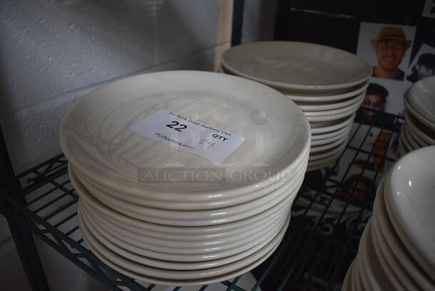 24 White Ceramic Plates. 9x9x1 24 Times Your Bid! - Image 2 of 4