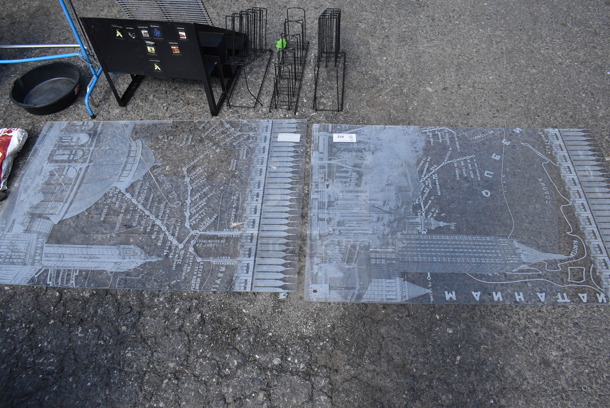 2 Clear Poly Panes w/ Maps. 2 Times Your Bid! - Image 4 of 4