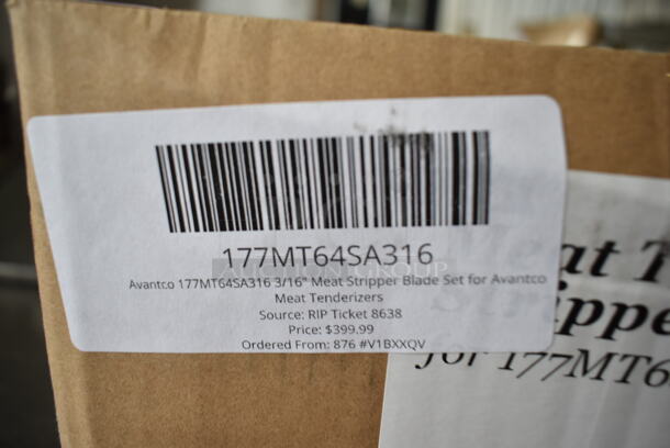 BRAND NEW SCRATCH AND DENT! Avantco 177MT64SA316 3/16" Meat Stripper Blade Set for Avantco Meat Tenderizers - Image 3 of 5