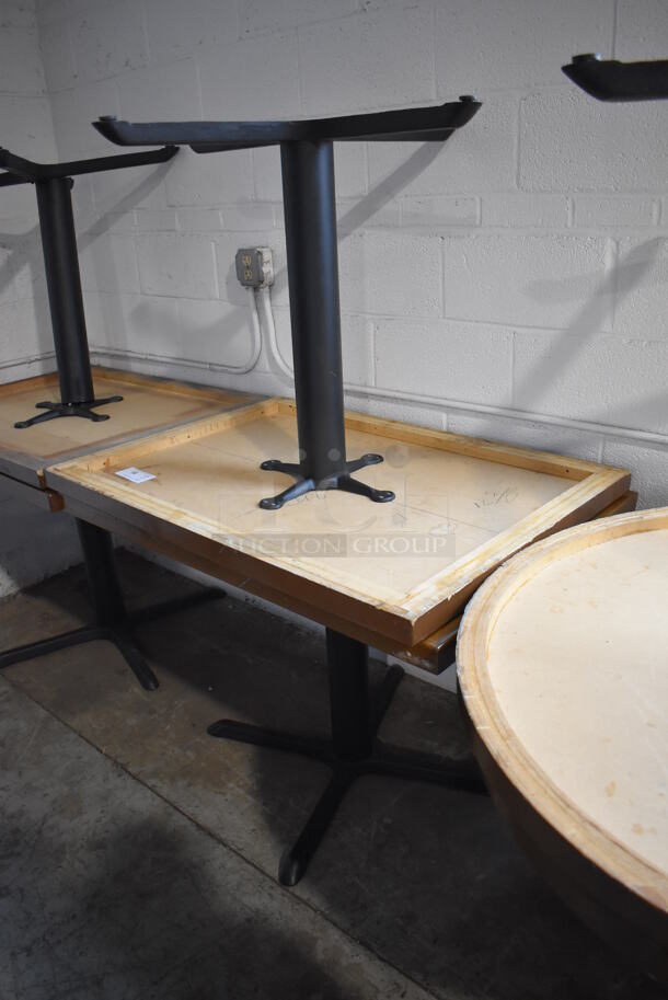 2 Leaf Patterned Tabletop on Black Metal Table Base. 42x30x29. 2 Times Your Bid! - Image 4 of 4