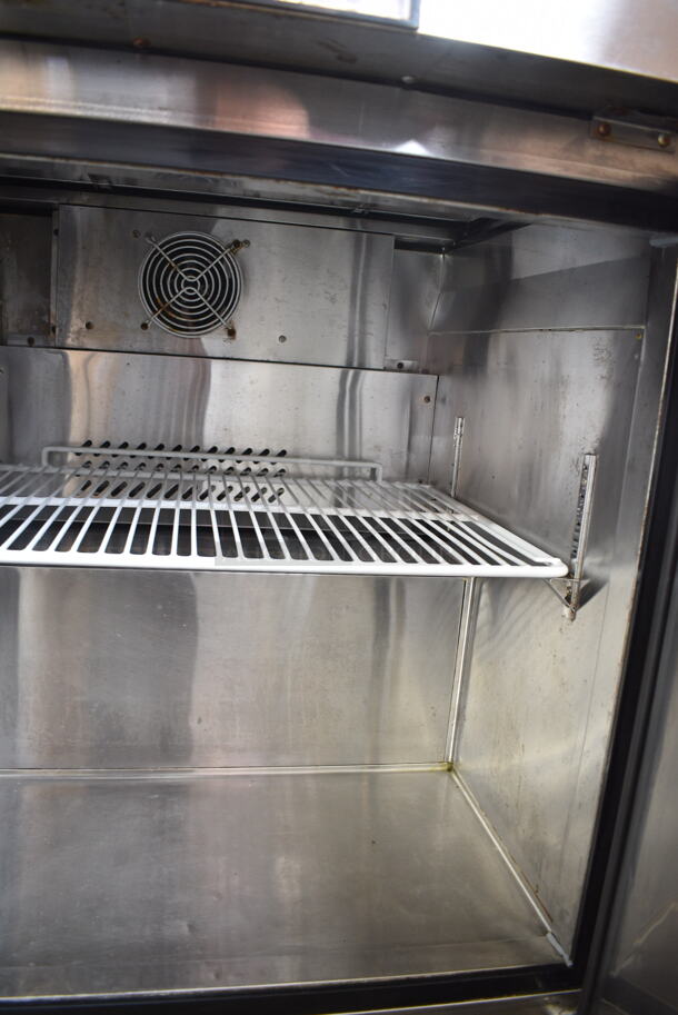 Atosa MSF830 Stainless Steel Commercial Sandwich Salad Prep Table Bain Marie Mega Top on Commercial Casters. 115 Volts, 1 Phase. Tested and Working! - Image 4 of 5