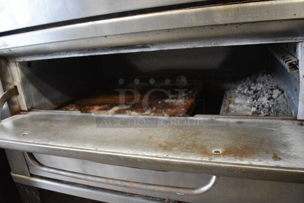 2 Blodgett Model 911-P-S Stainless Steel Commercial Single Deck Natural Gas Powered Pizza Ovens on Metal Legs. 51x29x67. 2 Times Your Bid! - Image 9 of 11