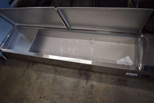 Avantco 360CPT71 Stainless Steel Commercial Refrigerated Topping Rail. 71x16x10. Tested and Does Not Power On - Image 7 of 8