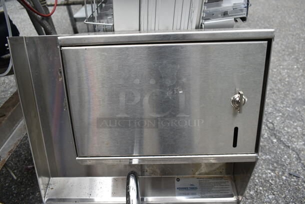 Stainless Steel Commercial Single Bay Wall Mount Sink w/ Faucet, Handles and Cabinet. - Image 7 of 8