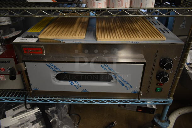 BRAND NEW SCRATCH AND DENT! 2023 Omcan M50/13-M Stainless Steel Commercial Countertop Electric Powered Pizza Oven. 230 Volts, 1 Phase.  - Image 2 of 6